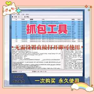 抓包工具无需设置直接打开即可使用可抓包基于sunny网络中间件-淘宝虚拟仓